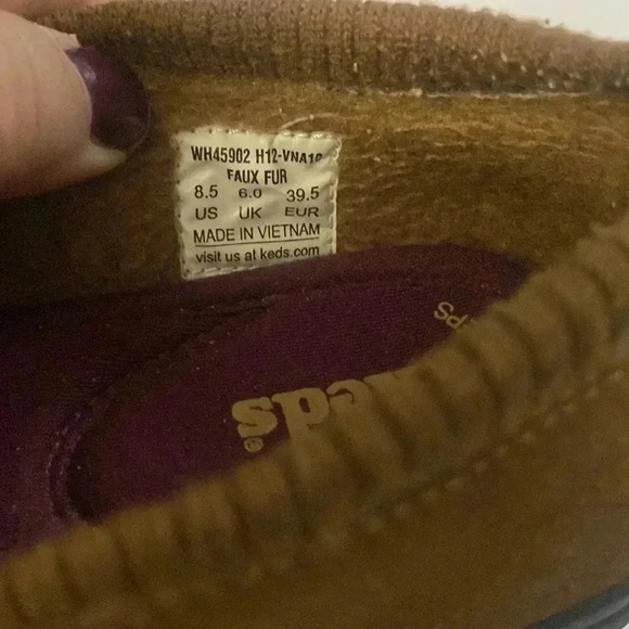 Keds Suede Springy Step Suede Faux Fur Loafers - Picture 8 of 10